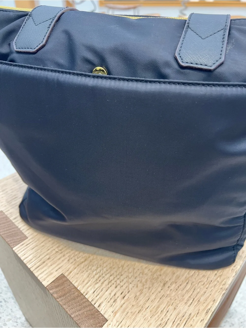Aimee Kestenberg Black Nylon Tote with Gold Hardware